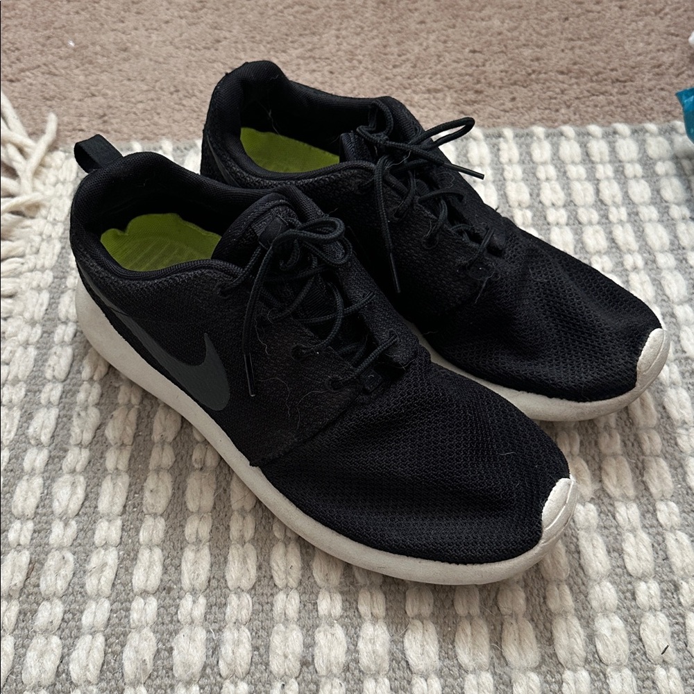 Nike Black Mesh Sneakers with White Accents